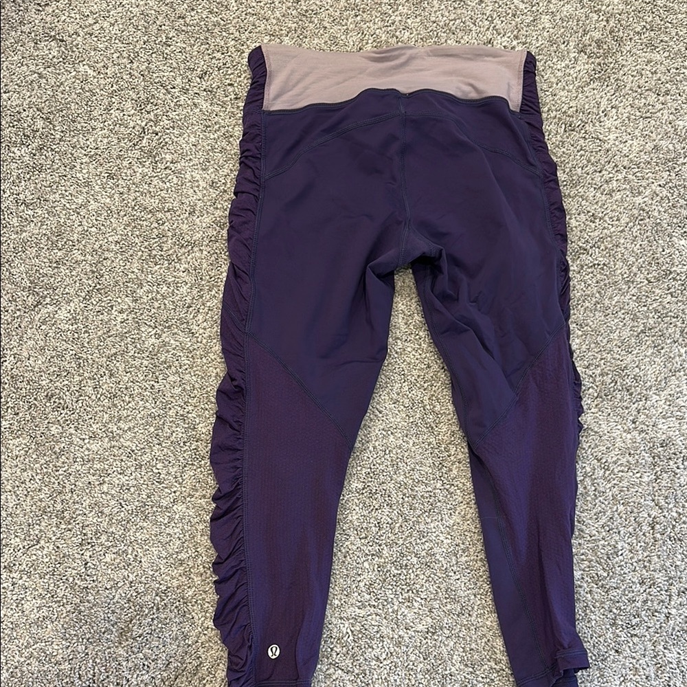 lululemon athletica Purple Ruffle Leggings